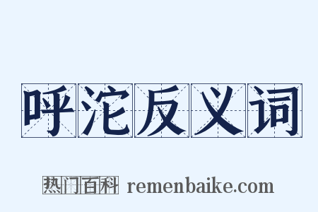 呼沱反义词是什么意思的图片